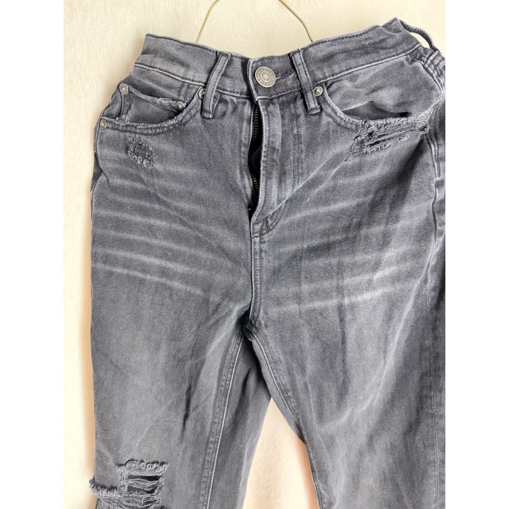 American Eagle‎ Distressed Faded Black High Waisted Jeans Size 00 Short